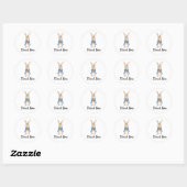 Waterverf Peter Rabbit Dank u Baby shower Ronde Sticker (Vel)