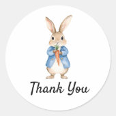 Waterverf Peter Rabbit Dank u Baby shower Ronde Sticker (Voorkant)