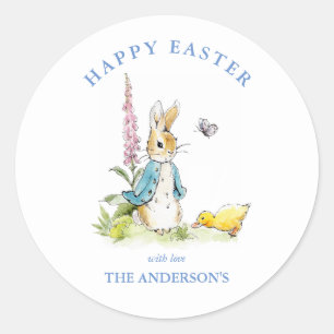 Waterverf Peter Rabbit Easter Ronde Sticker