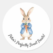 Waterverf Peter Rabbit Garden Party Baby shower Ronde Sticker (Voorkant)