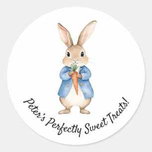 Waterverf Peter Rabbit Garden Party Baby shower Ronde Sticker