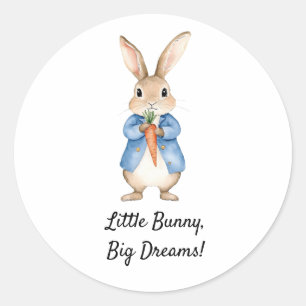 Waterverf Peter Rabbit Garden Party Baby shower Ronde Sticker