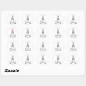 Waterverf Peter Rabbit Garden Party Baby shower Ronde Sticker (Vel)