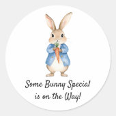 Waterverf Peter Rabbit Garden Party Baby shower Ronde Sticker (Voorkant)