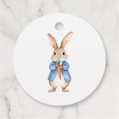 Waterverf Peter Rabbit Veggie Basket Baby shower Bedankjes Labels (Achterkant)