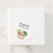 Waterverf Peter Rabbit Veggie Basket Baby shower Bedankjes Labels (In situ)