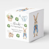 Waterverf Peter Rabbit Veggie Garden Baby shower Bedankdoosjes (Voorkant Zijde)