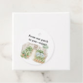 Waterverf Peter Rabbit Veggie Garden Baby shower Bedankjes Labels (In situ)