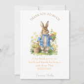 Waterverf Peter Rabbit Verjaardag Bedankkaart (Voorkant)