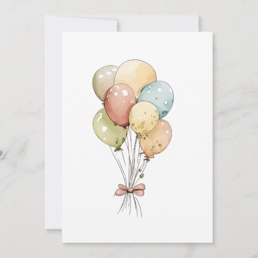 Waterverf Peter Rabbit Verjaardag Bedankkaart (Achterkant)