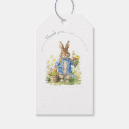 Waterverf Peter Rabbit Verjaardag Cadeaulabel
