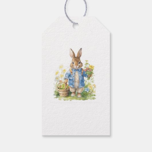 Waterverf Peter Rabbit Verjaardag Cadeaulabel (Achterkant)