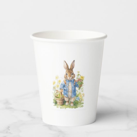 Waterverf Peter Rabbit Verjaardag Papieren Bekers (Achterkant)