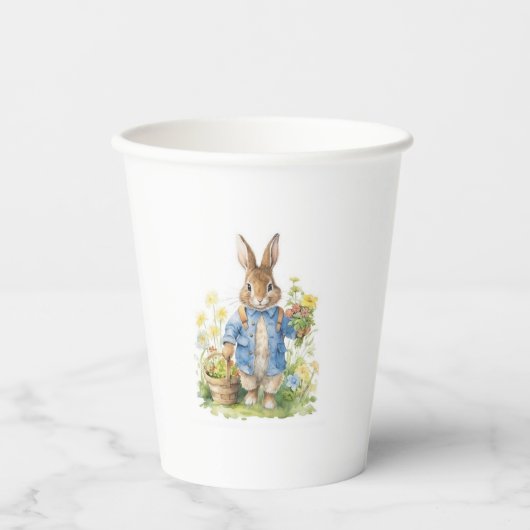 Waterverf Peter Rabbit Verjaardag Papieren Bekers (Voorkant)