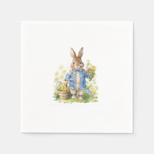 Waterverf Peter Rabbit Verjaardag Servet (Voorkant)