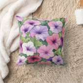 Waterverf petunia bloemen kussen (Deken)