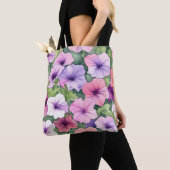 Waterverf petunia bloemen tote bag (Dichtbij)