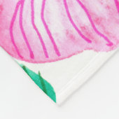 Waterverf petunia tuin fleece deken (Hoek)