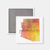 Waterverf Phoenix Arizona Magneet (Voorkant / Achterkant)