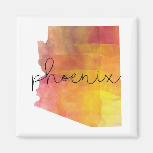 Waterverf Phoenix Arizona Magneet (Voorkant)