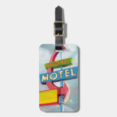 Waterverf Phoenix Motel Bagagelabel (Voorkant verticaal)