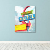 Waterverf Phoenix Motel Canvas Afdruk (Insitu (Houten vloer))