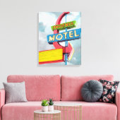 Waterverf Phoenix Motel Canvas Afdruk (Insitu (Woonkamer))
