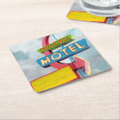 Waterverf Phoenix Motel Kartonnen Onderzetters (Schuin)