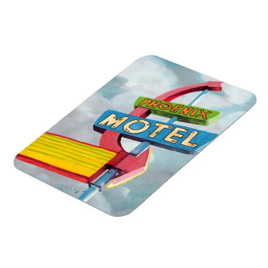 Waterverf Phoenix Motel Magneet (Linkerzijde)