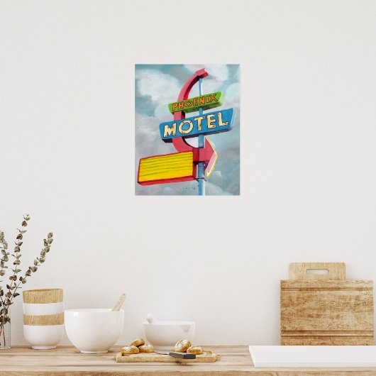 Waterverf Phoenix Motel Poster (Keuken)