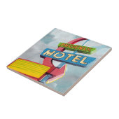Waterverf Phoenix Motel Tegeltje (Zijkant)