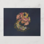 Waterverf Phoenix vogel Briefkaart (Voorkant)