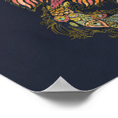 Waterverf Phoenix vogel Poster (Hoek)