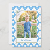 Waterverf Photo Hole in One Golf 1st Birthday Kaart (Achterkant)