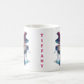 Waterverf Piano en Flowers Gepersonaliseerd Koffiemok (Center)