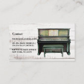  Waterverf Piano-leraar Visitekaartje (Achterkant)