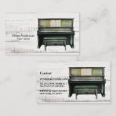  Waterverf Piano-leraar Visitekaartje (Voorkant / Achterkant)