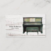  Waterverf Piano-leraar Visitekaartje (Voorkant)