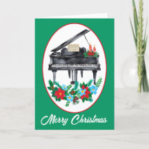 Waterverf Piano Music-leraar Kerstmis