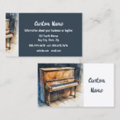 Waterverf  Piano Sales Tuner Docent Visitekaartje (Voorkant / Achterkant)
