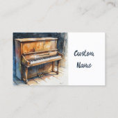 Waterverf  Piano Sales Tuner Docent Visitekaartje (Achterkant)