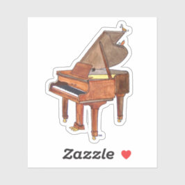 Waterverf Piano Scrapbook Sticker