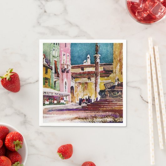 Waterverf Piazza Servetten (Insitu)