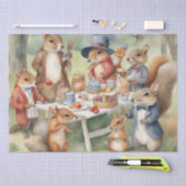 Waterverf Picknick met Woodland Friends decoupage Tissuepapier (Craft)