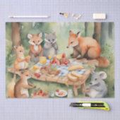 Waterverf Picknick met Woodland Friends decoupage Tissuepapier (Craft)