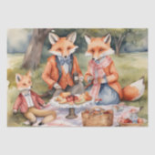 Waterverf Picknick met Woodland Friends decoupage Tissuepapier (Voorkant)