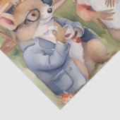 Waterverf Picknick met Woodland Friends decoupage Tissuepapier (Detail)