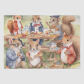 Waterverf Picknick met Woodland Friends decoupage Tissuepapier (Voorkant)