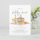 Waterverf picknick | Schattigee Casual verjaardags Kaart (Staand voorkant)