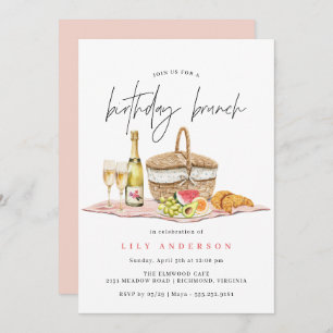 Waterverf picknick   Schattigee Casual verjaardags Kaart